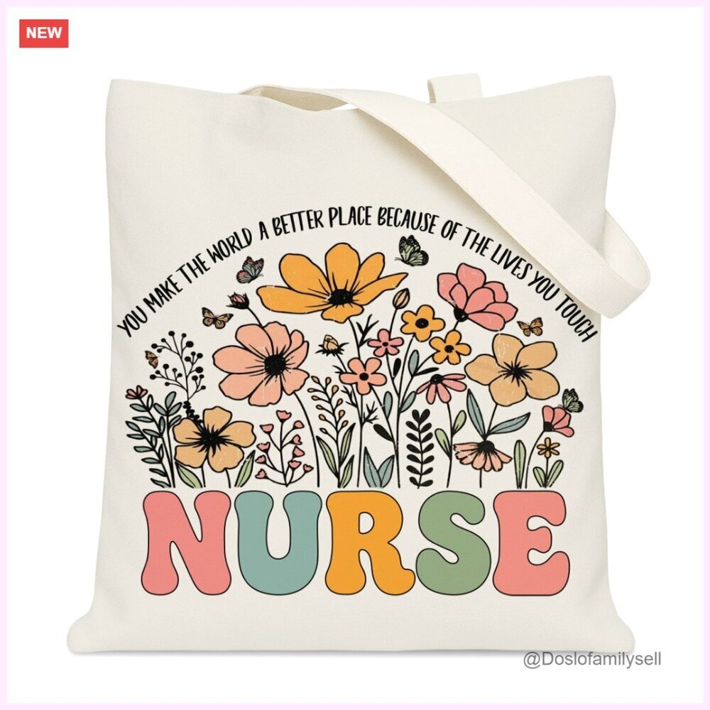 Canvas Tote Bag 13.8x13.8 Inches Large Capacity Durable Multi-Purpose